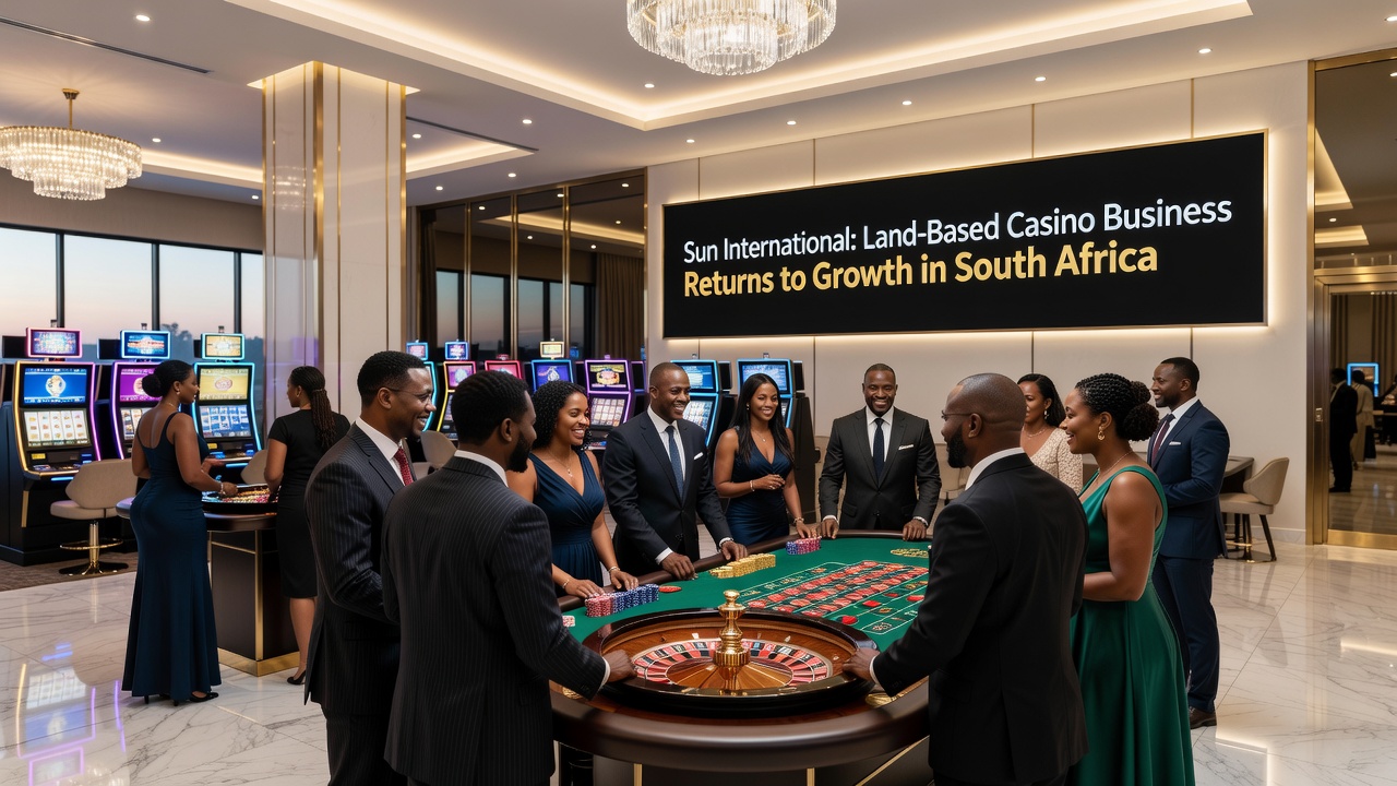 Gaming floor activity at a Sun International property with players at tables and machines